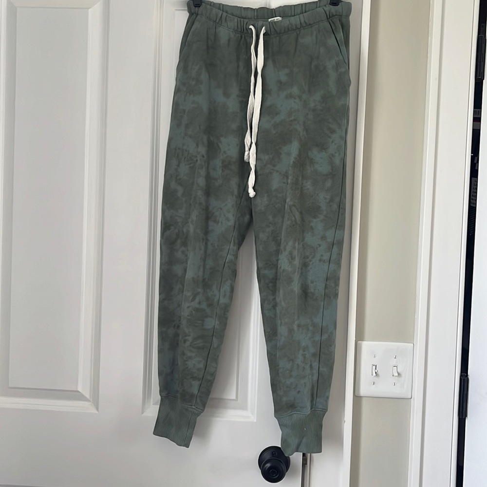 Aerie Green Tie Dye Joggers
